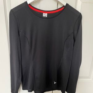 Women’s Black Long-Sleeve Workout Top - Go-Dry Material - Size Medium - EUC!